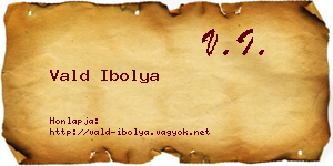 Vald Ibolya névjegykártya