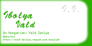 ibolya vald business card